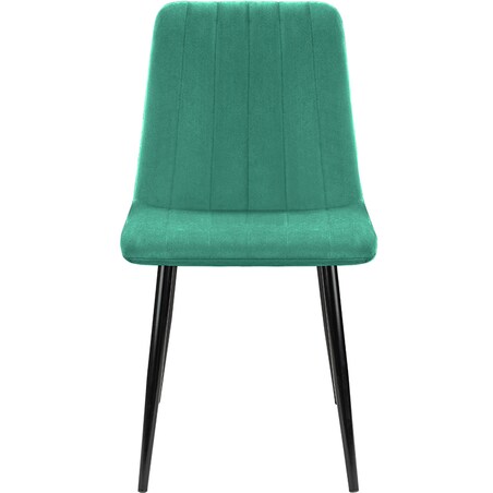 Krzesło tapicerowane do salonu jadalni klasyczne welurowe zielone