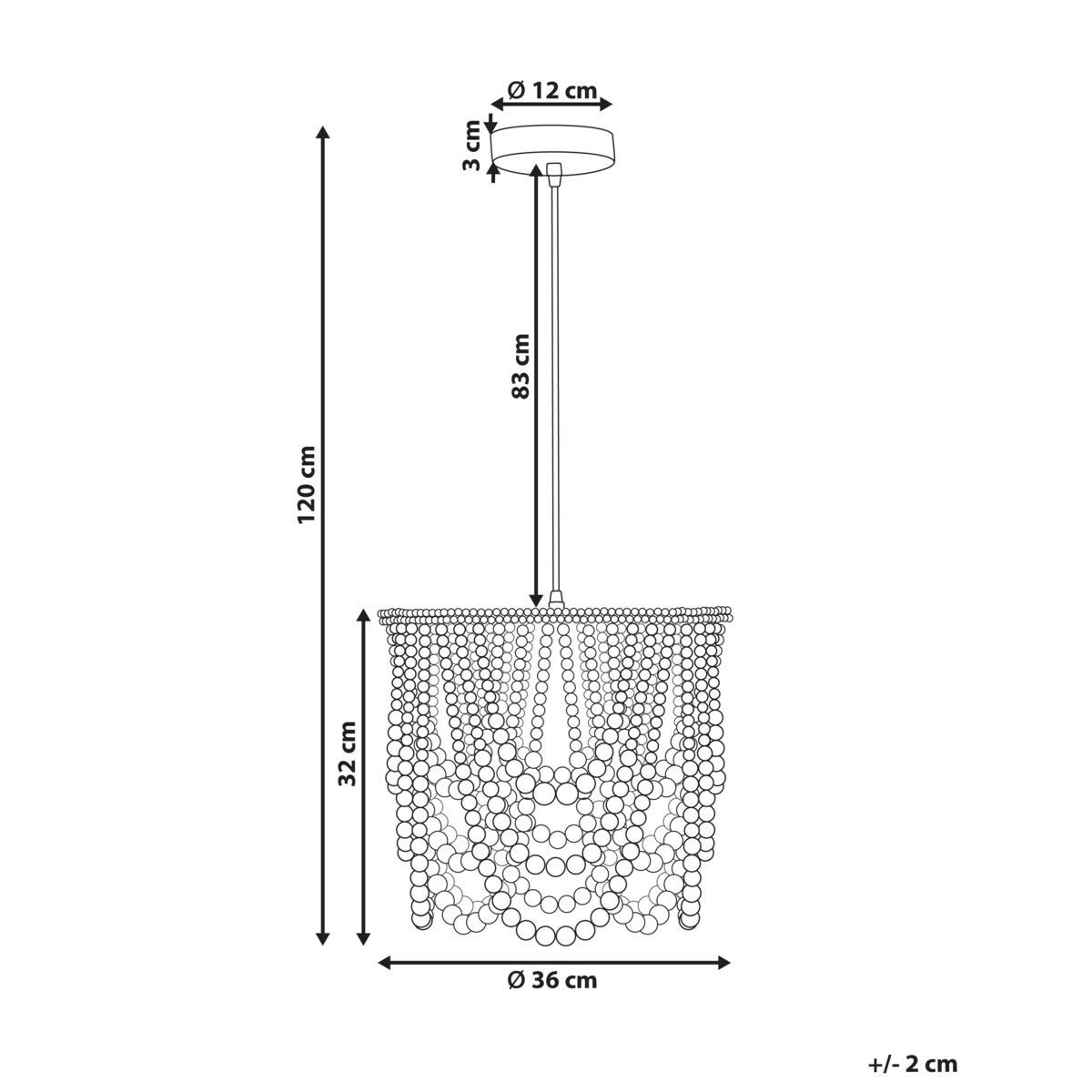 Żyrandol PUSWELI Drewno Jasnobrązowy