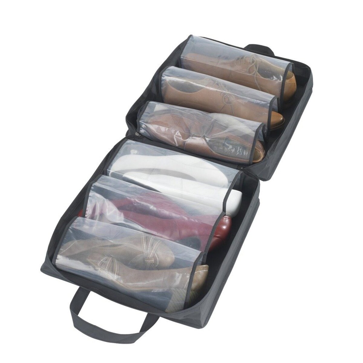 Torba podróżna na buty, organizer na 6 par, DEEP BLACK, WENKO