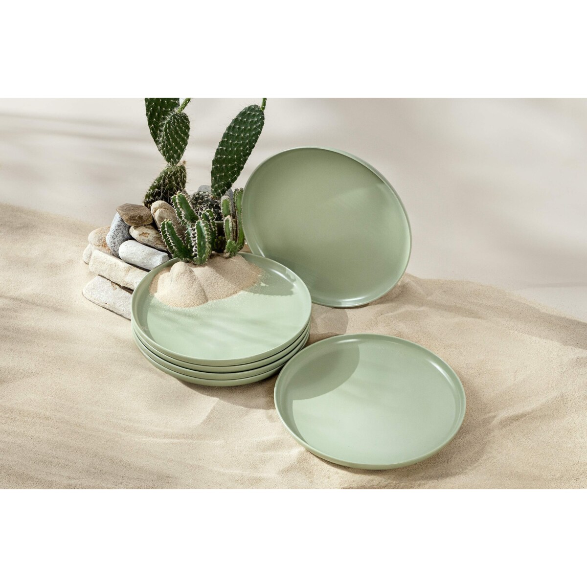 Konsimo VICTO Talerz deserowy 6szt., pistacjowy