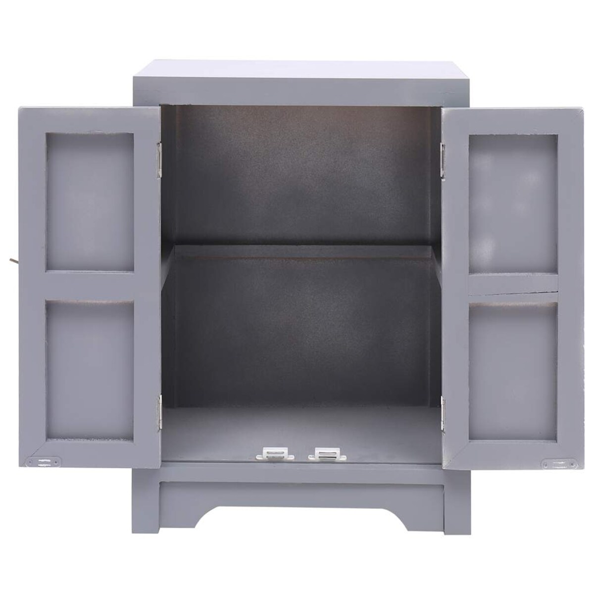 vidaXL Szafka nocna, szara, 38 x 28 x 52 cm, drewno paulownia