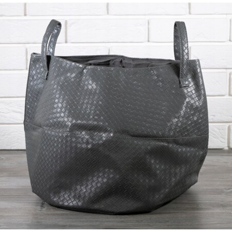 TORBA plażowa, na zakupy EKO-SKÓRA szara