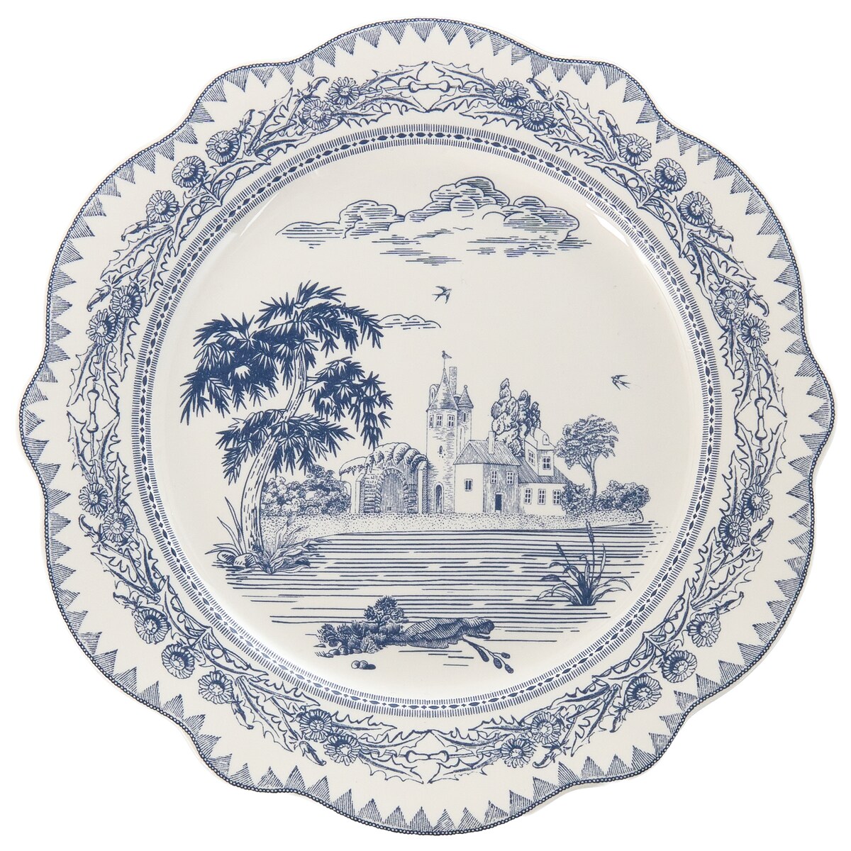 Zastawa stołowa 20-częściowa BAY LEAF Porcelana Biały/niebieski