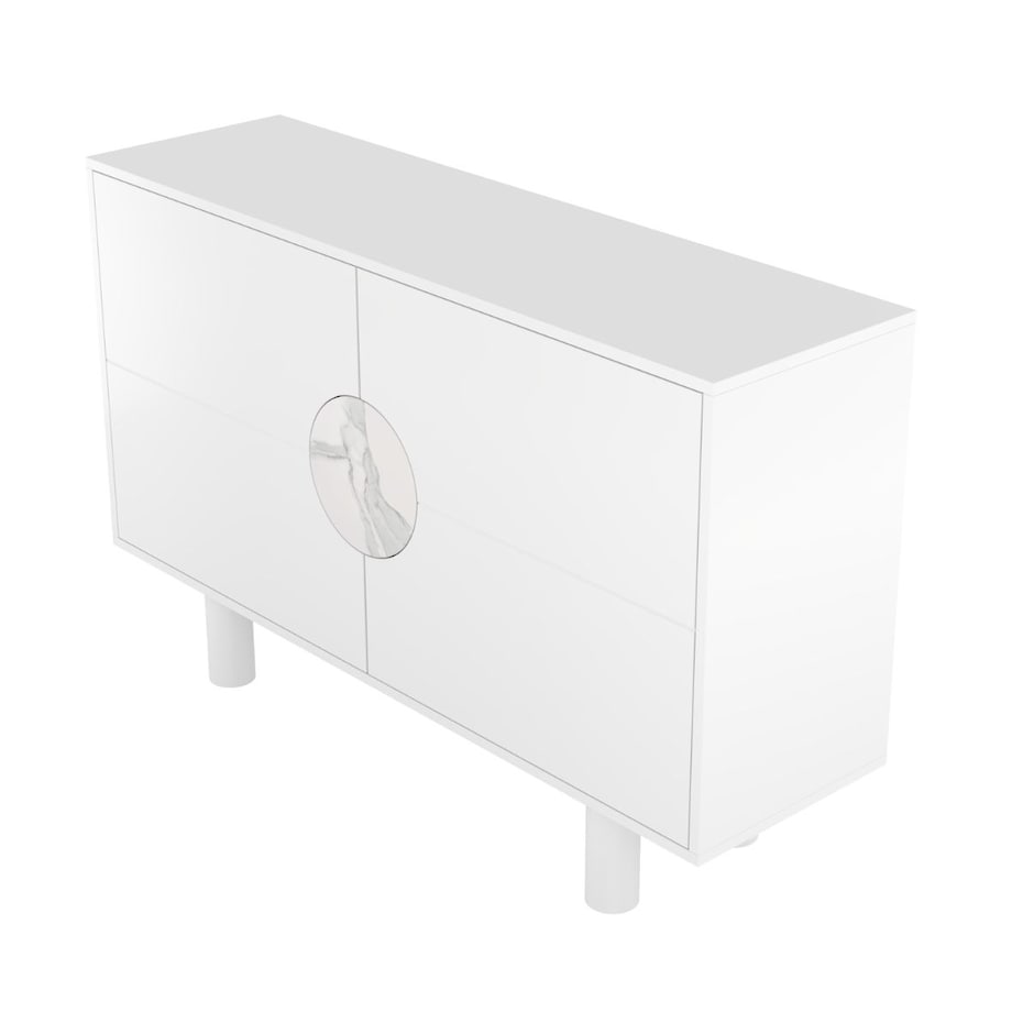 Nowoczesna komoda z marmurem Dancan ZOE 2D / kolor biały / szer. 140 cm