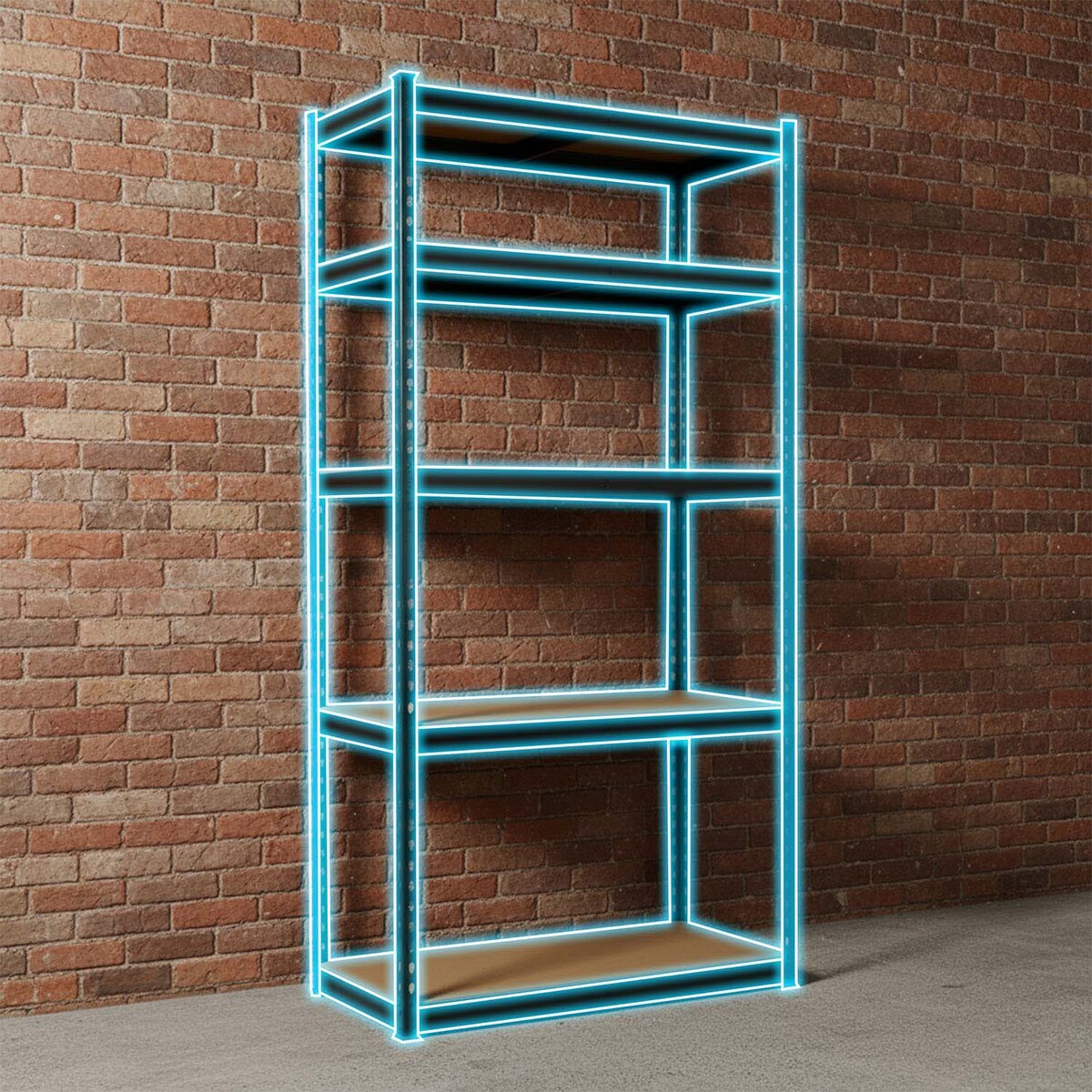 Regał metalowy magazynowy Humberg HR-854 czarny 183 x 90 x 40 cm 4854