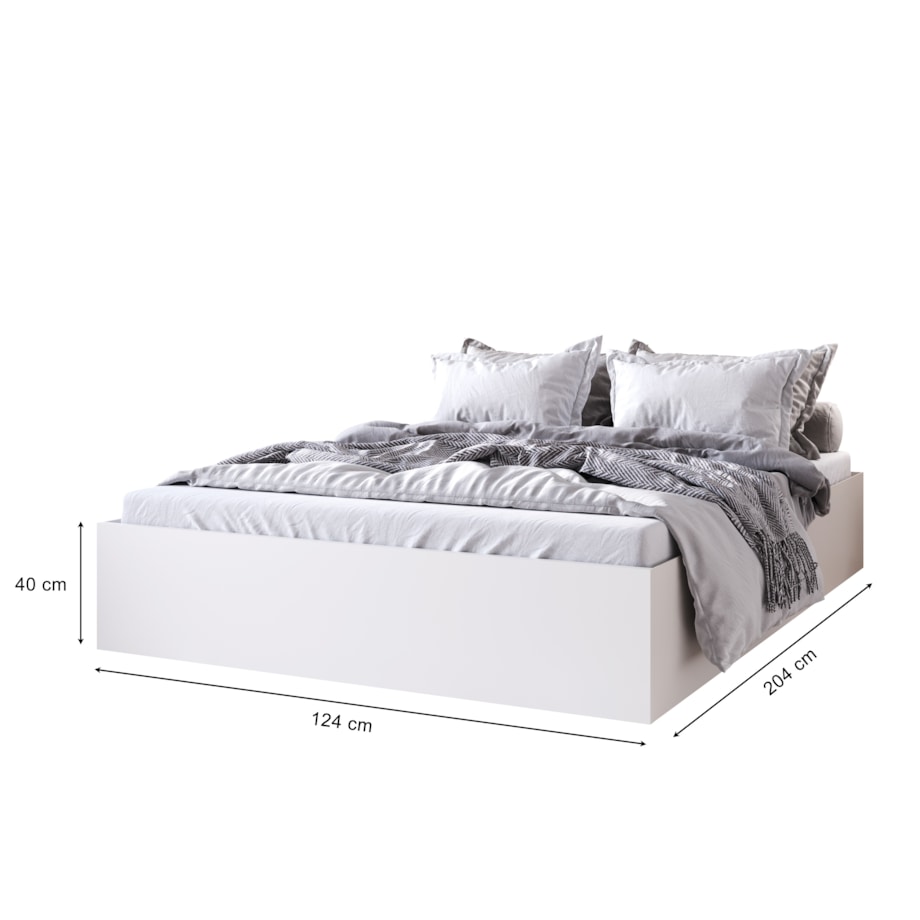 Łóżko MOND 120x200 z materacam - białe