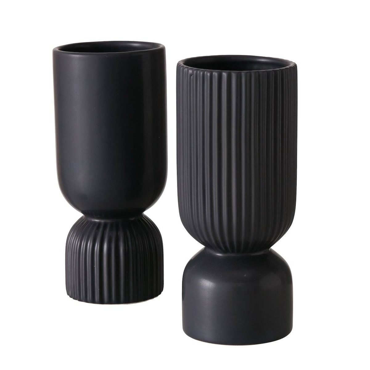 Czarny wazon ceramiczny GINO, 23 cm