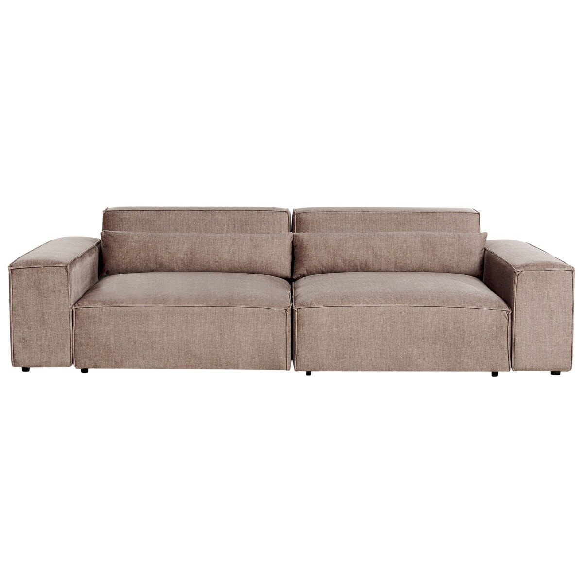 Sofa modułowa 2-osobowa z otomaną brązowa HELLNAR