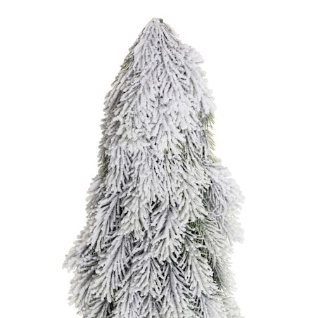 Choinka White Snow 100cm boże narodzenie, święta, świąteczne, biały-zielony, 25 x 25 x 100 cm