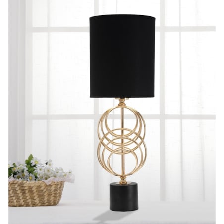 Lampa stołowa ze złotym zdobieniem 58,5x20x20 cm COLICA