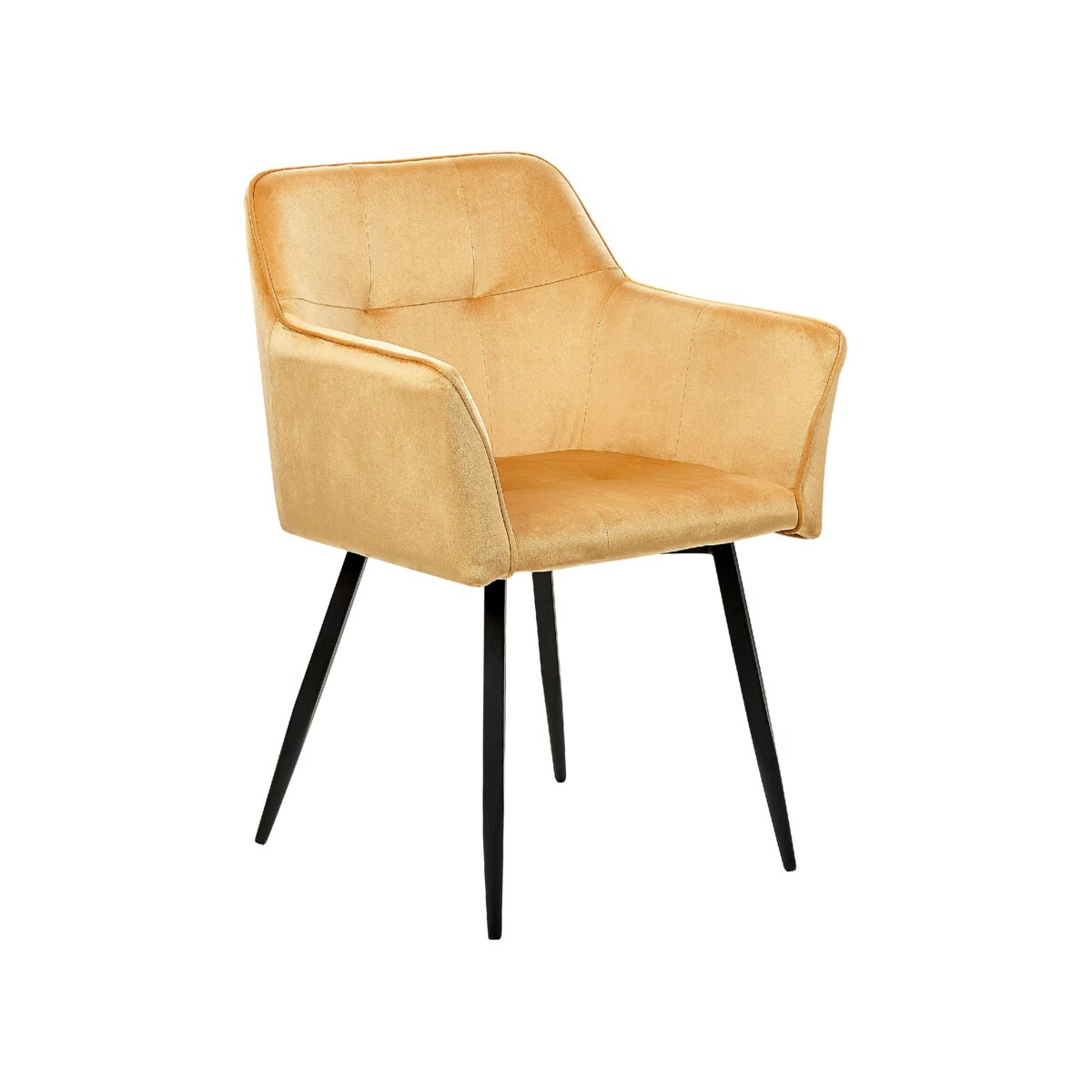 Zestaw 2 krzeseł do jadalni welurowy żółty JASMIN