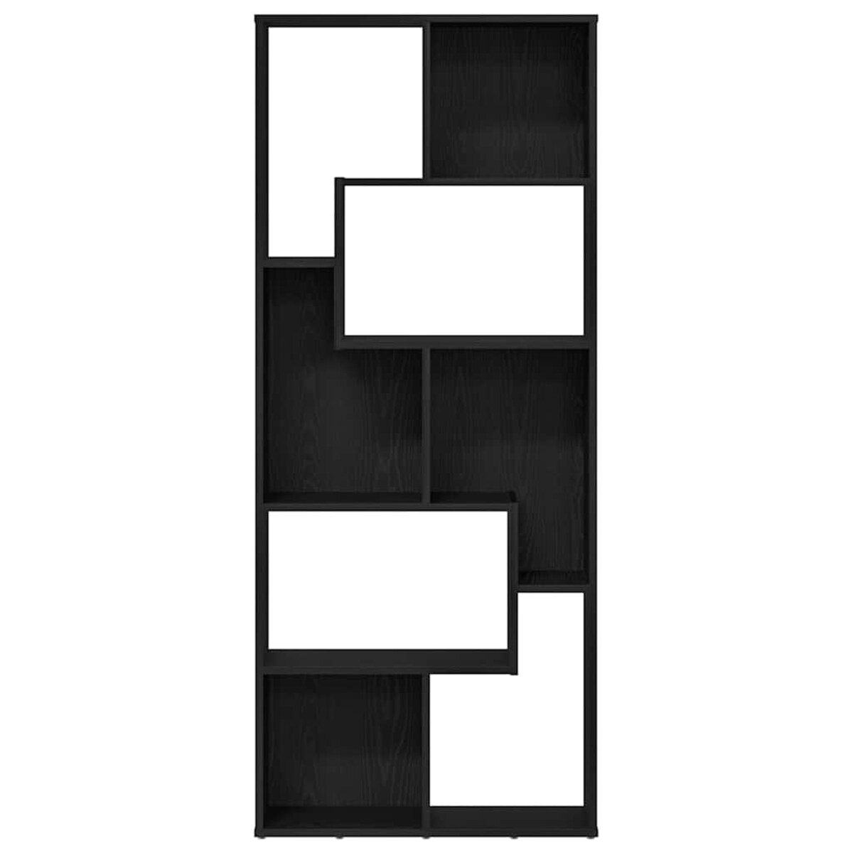 vidaXL Regał, czarny dąb, 67x24x161 cm, materiał drewnopochodny