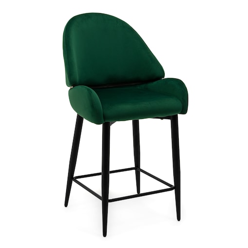 Hoker tapicerowany welurowy do salonu BERGAMO zielony