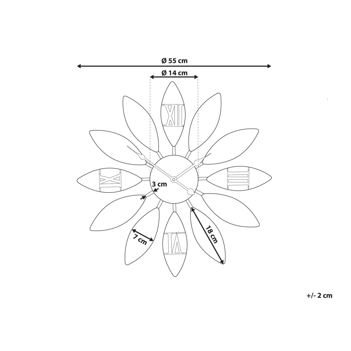 Zegar ścienny ø 55 cm brązowy BEINWIL