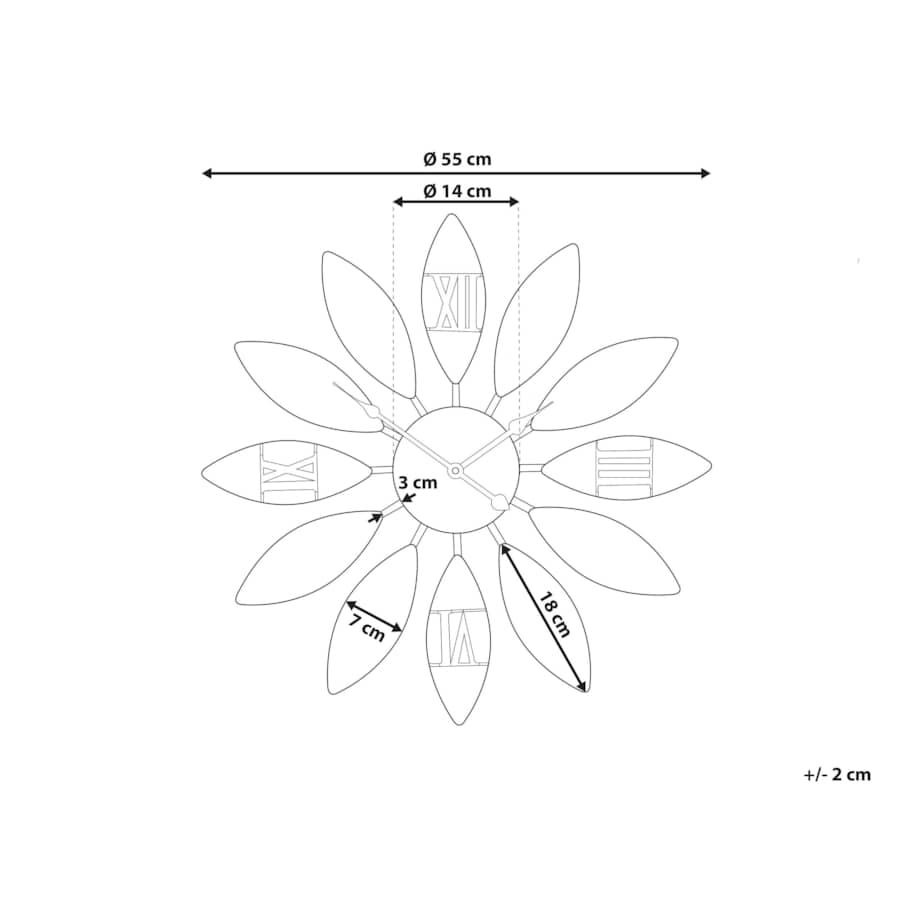 Zegar ścienny ø 55 cm brązowy BEINWIL