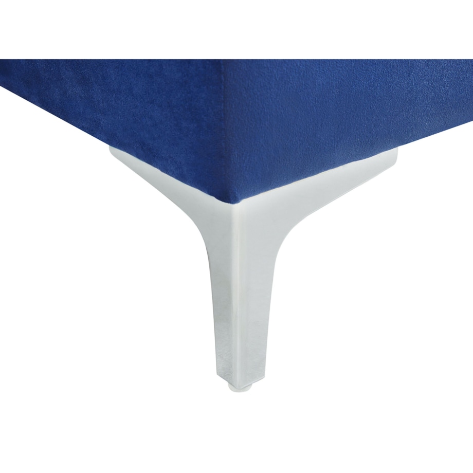 Narożnik welurowy lewostronny niebieski TIMRA