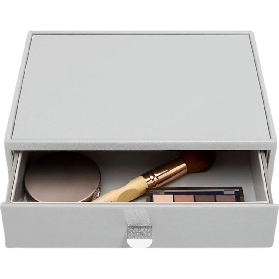 Organizer na kosmetyki Stackers kamienna szarość z szufladą