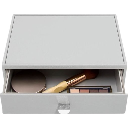 Organizer na kosmetyki Stackers kamienna szarość z szufladą