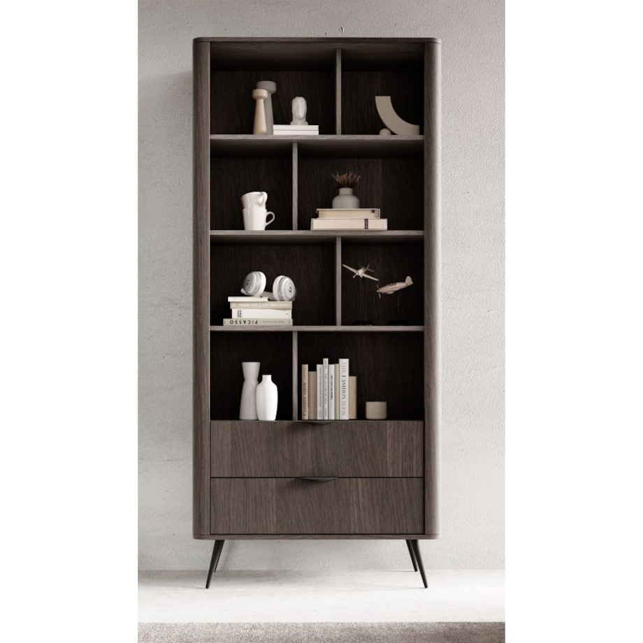 Regał ERIS częściowo zamknięty na metalowych nóżkach