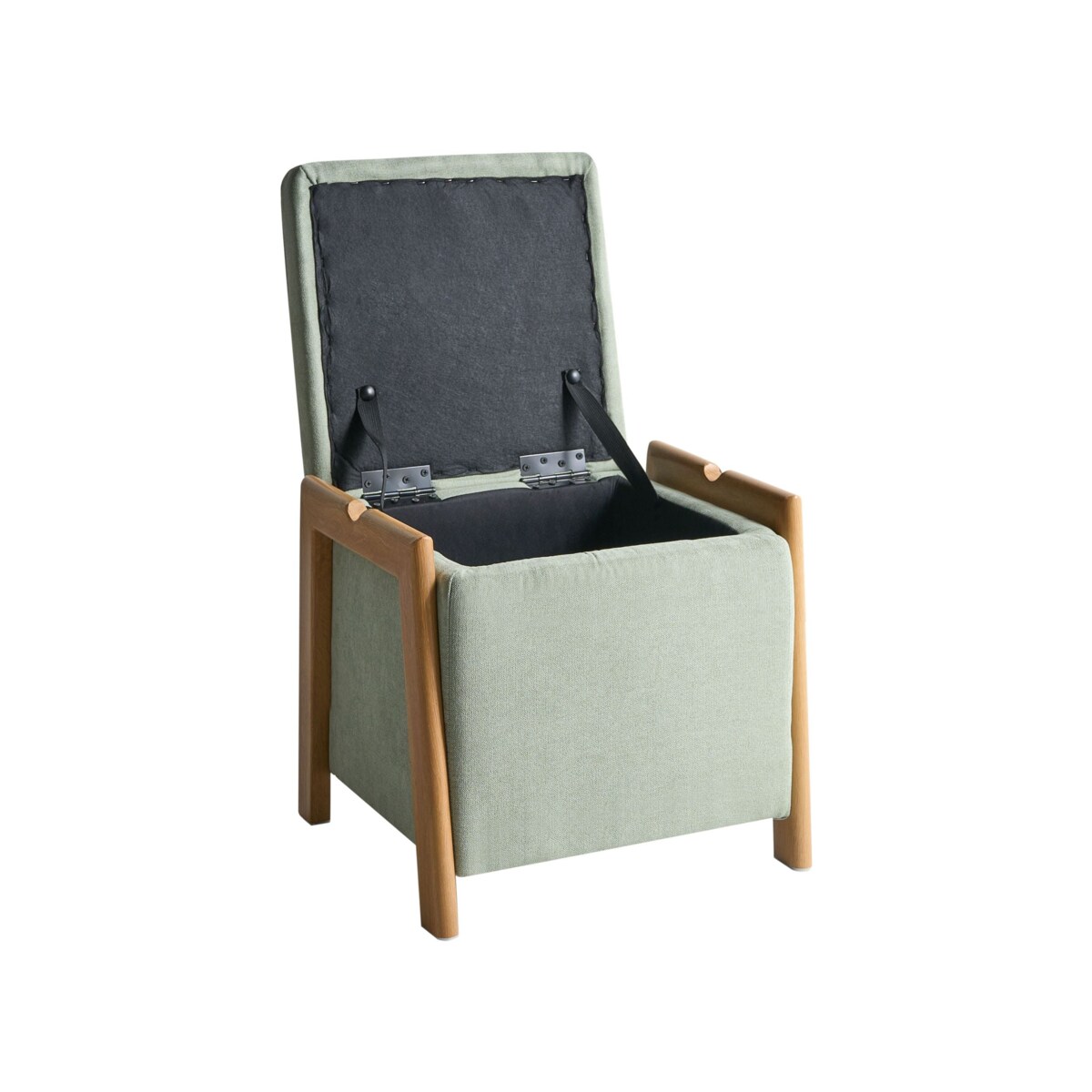 Puf ze schowkiem EDLAND Jasnozielony