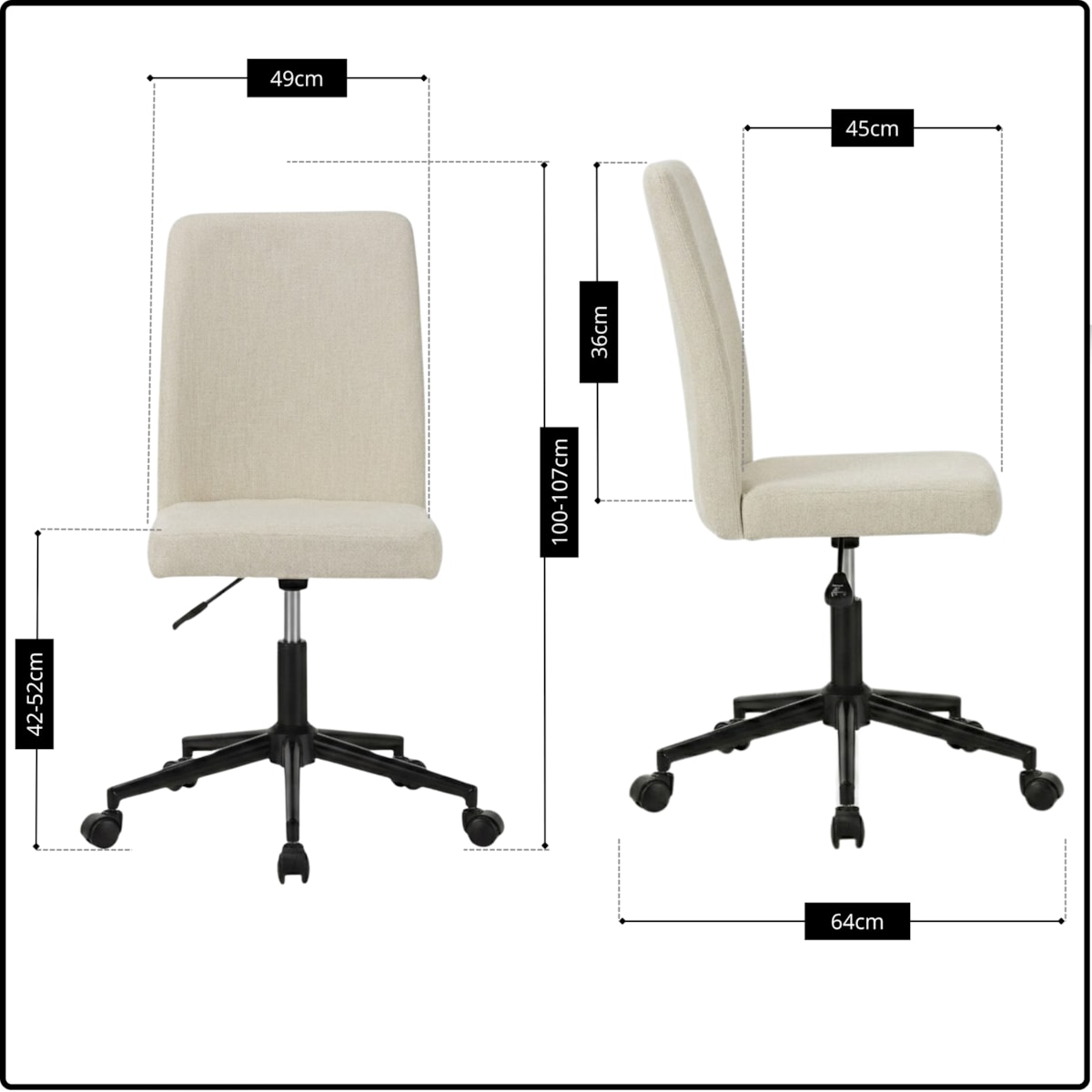 Fotel biurowy obrotowy krzesło biurowe wygodny do biurka regulowany beżowy welurowy