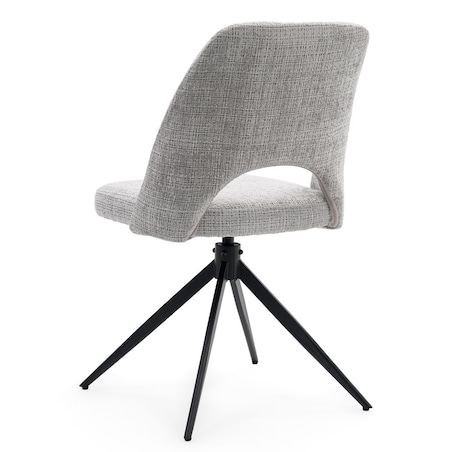 Krzesło tapicerowane obrotowe MILO II jasny szary do salonu jadalni kuchni
