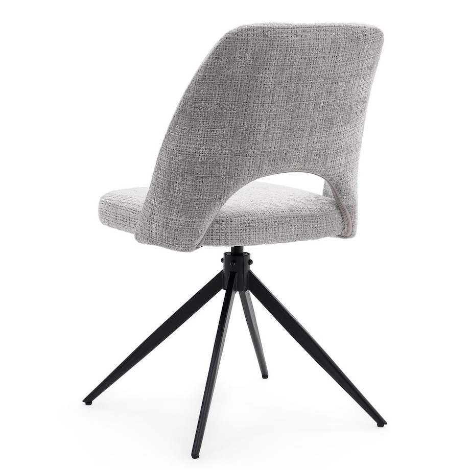 Krzesło tapicerowane obrotowe MILO II jasny szary do salonu jadalni kuchni