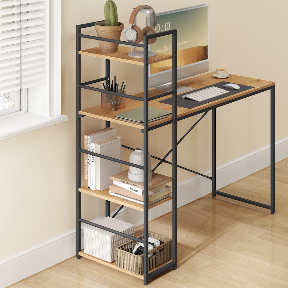 Biurko Komputerowe Max 4.0 Dąb, Czarny