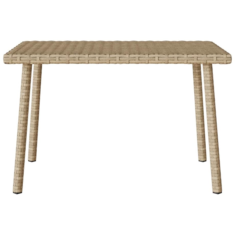 vidaXL Stolik kawowy ogrodowy prostokątny beżowy 60x40x37cm polirattan