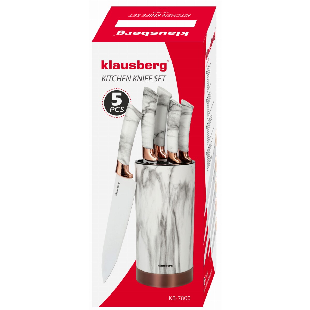 Zestaw noży kuchennych w bloku 5 elementów KLAUSBERG