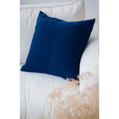 Poszewka romby kwadratowa granatowa, 50 x 50 cm, La Manta