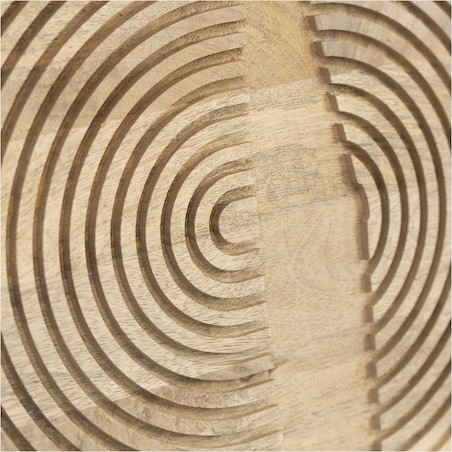 Deska Do Serwowania Drewniana Duża Okrągła Kuchenna Solidna 41X34 Cm Brązowa (Przecięta)