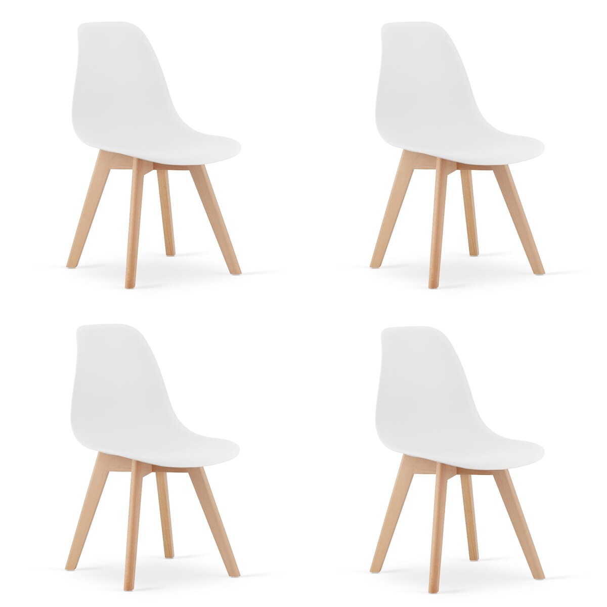 Krzesło Kito nowoczesny design Białe X4