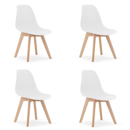 Krzesło Kito nowoczesny design Białe X4