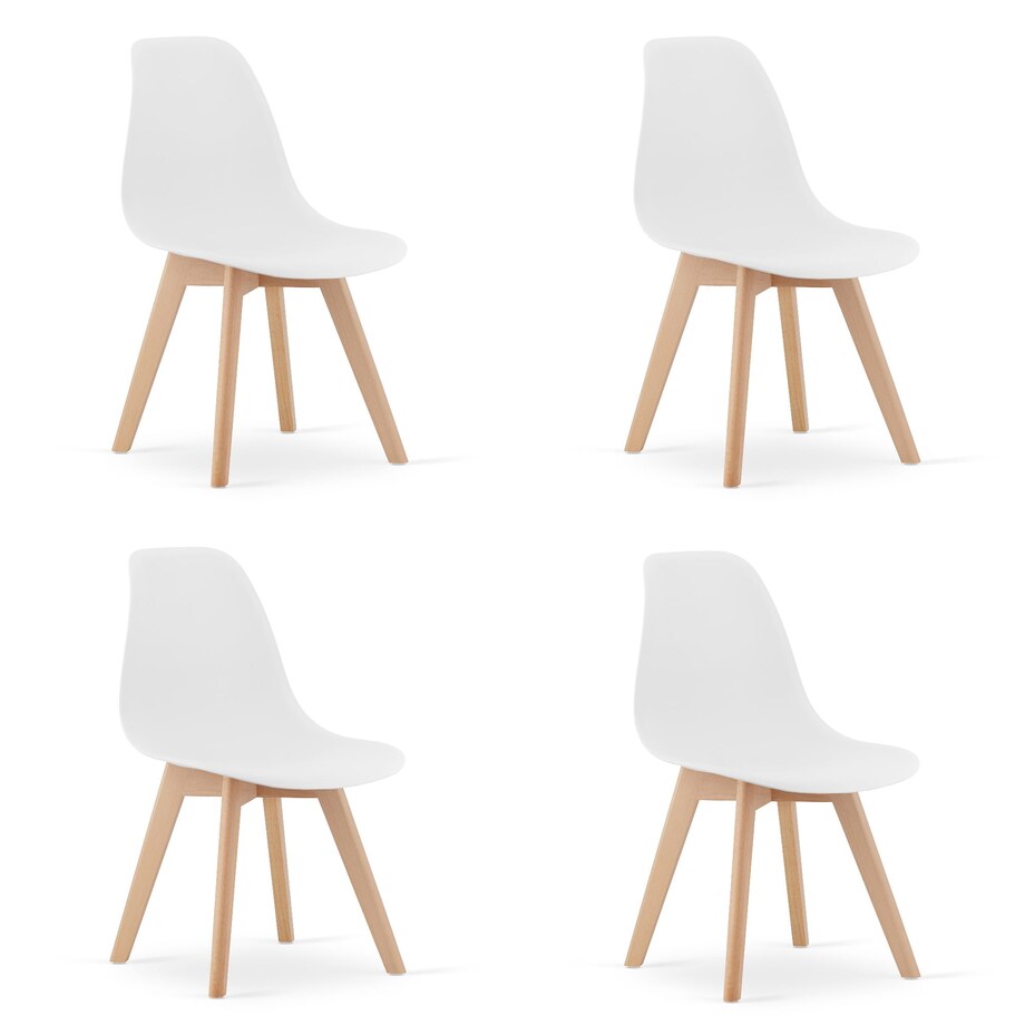 Krzesło Kito nowoczesny design Białe X4