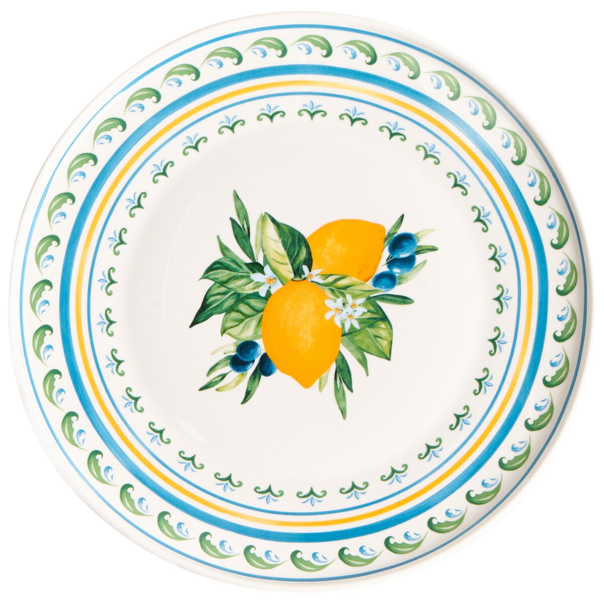 Zastawa stołowa 12-częściowa TARRAGON Porcelana Biały/ zielony