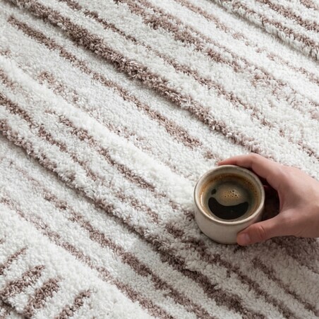 Dywan nowoczesny Mono 80x150 cm Abstrakcja kremowy