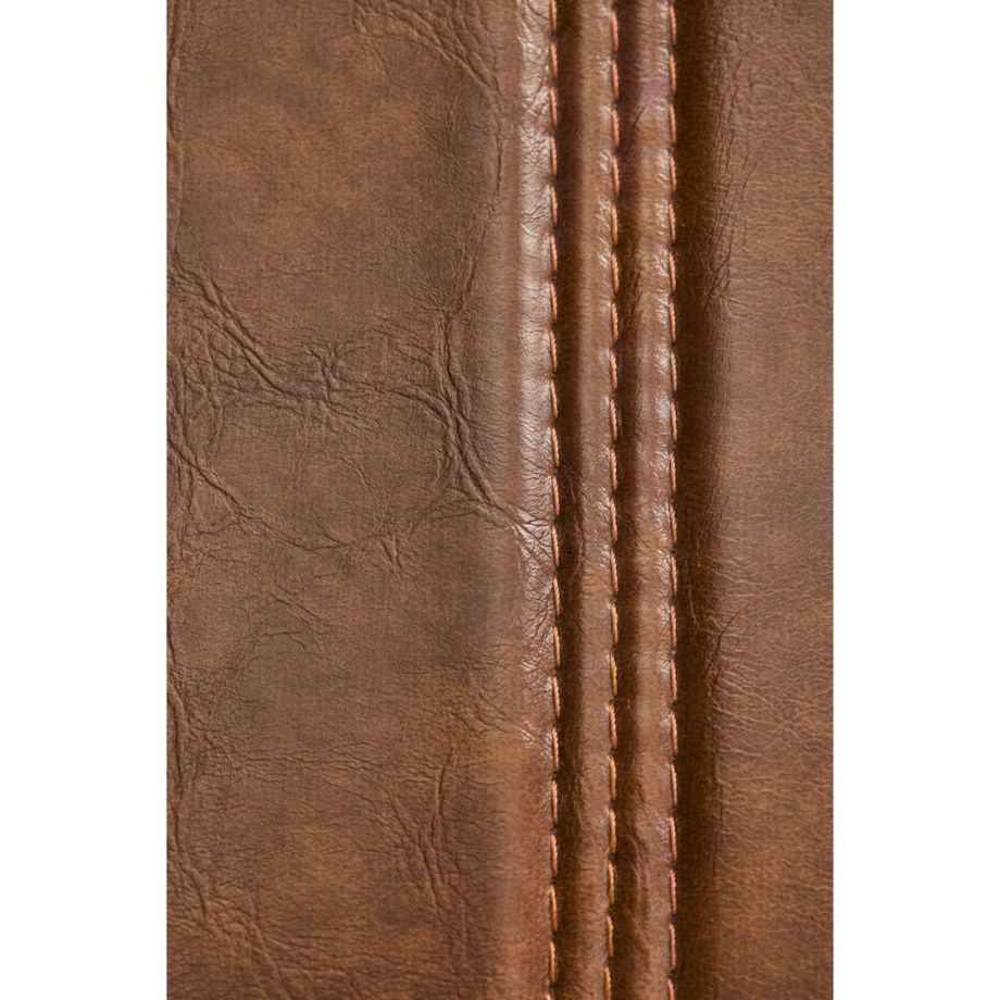 Krzesło metalowe, chromowane z brązową poduszką Renee