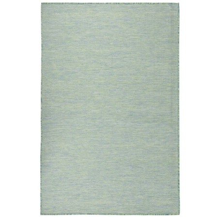 vidaXL Dywan zewnętrzny o płaskim splocie, 100x200 cm, turkusowy