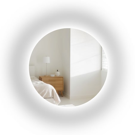 Lustro okrągłe KOŁO z podświetleniem LED fi 130