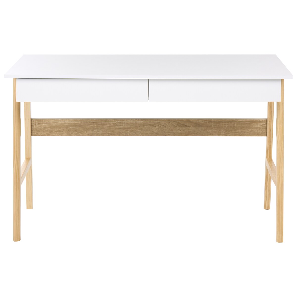 Biurko THESLAY Jasny brąz/ biały 120 cm 60 cm