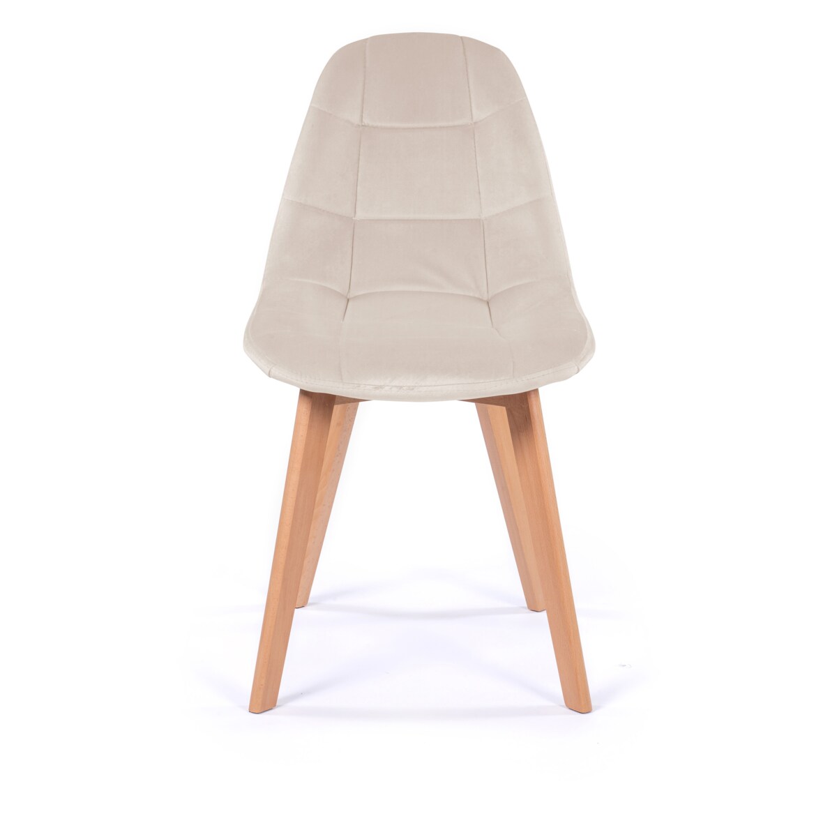 Krzesło tapicerowane skandynawskie welur VEGAS beżowy