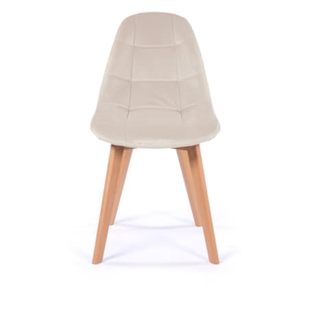 Krzesło tapicerowane skandynawskie welur VEGAS beżowy