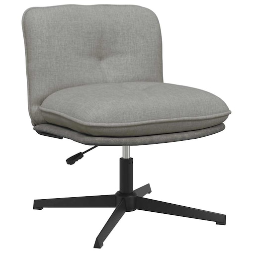 vidaXL Obrotowe krzesło biurowe, jasnoszare, obite tkaniną