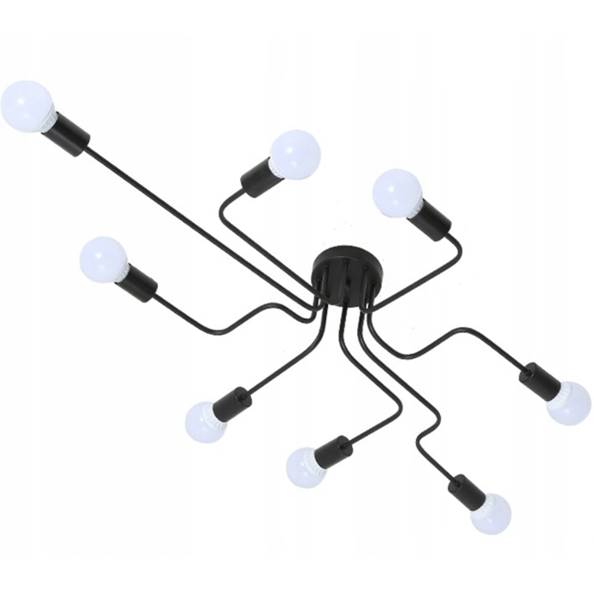 Lampa Sufitowa Żyrandol Plafon Pająk 8 Ramion Loft