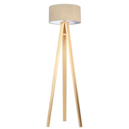 Lampa stojąca HOME 40 beżowa/biała/sosna