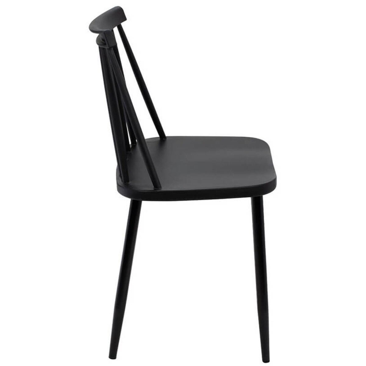 Czarne krzesło jadalniane Ribs Black tradycyjne do kuchni