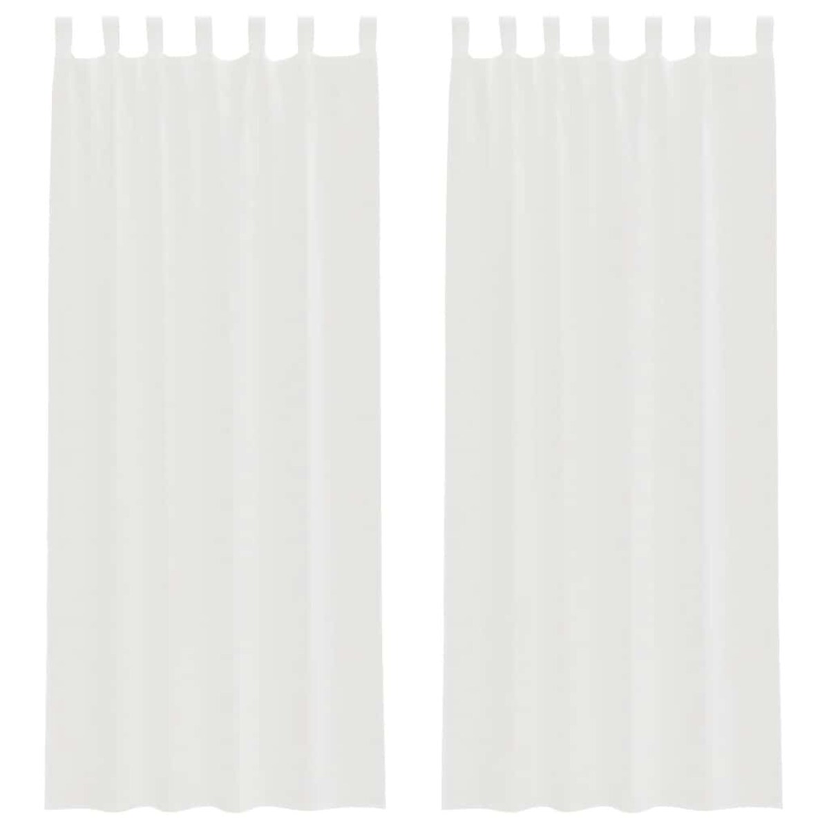 vidaXL Zasłony woalowe z pętelkami 2 szt. Białe 140x260 cm