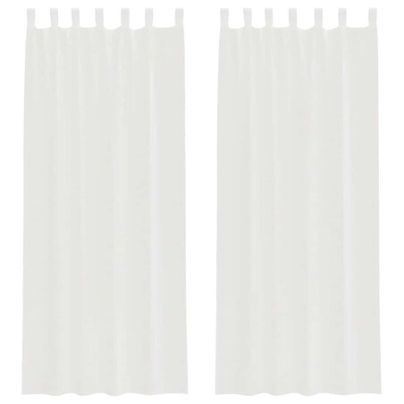 vidaXL Zasłony woalowe z pętelkami 2 szt. Białe 140x260 cm