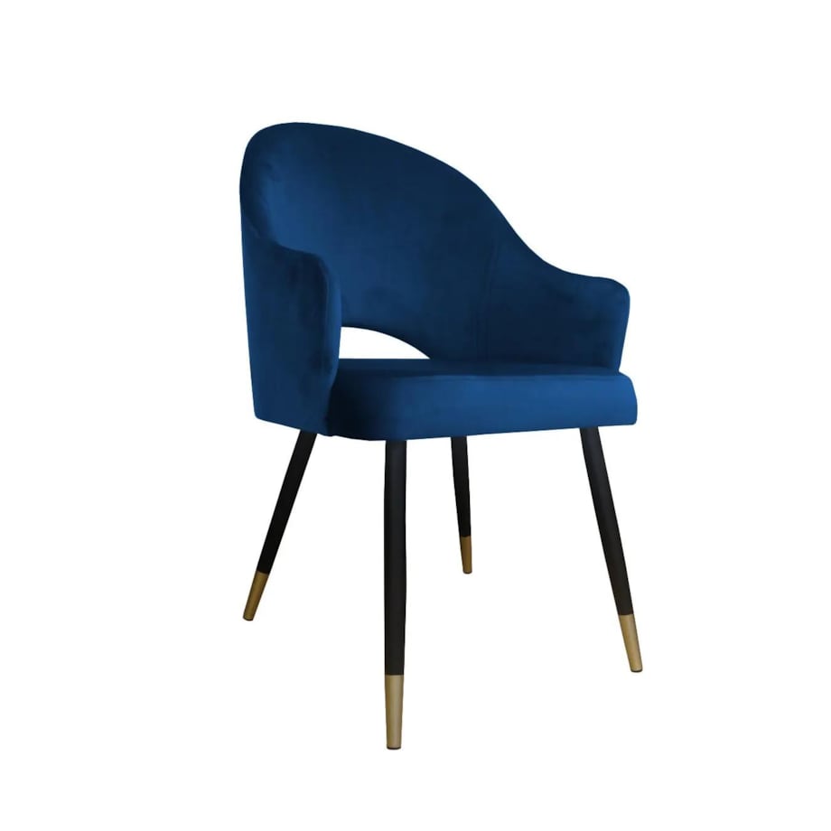 Krzesło JENISEJ VELVET GOLD granatowe